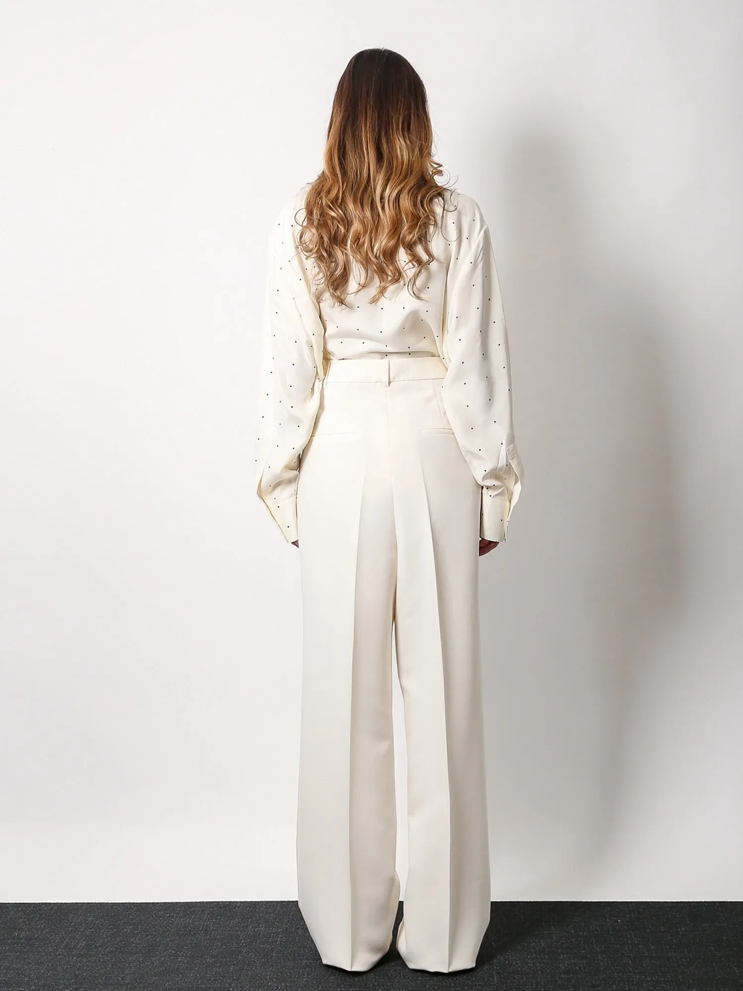 Recycled material trouser with wide leg sold by Lord & Taylor product image thumbnail 3