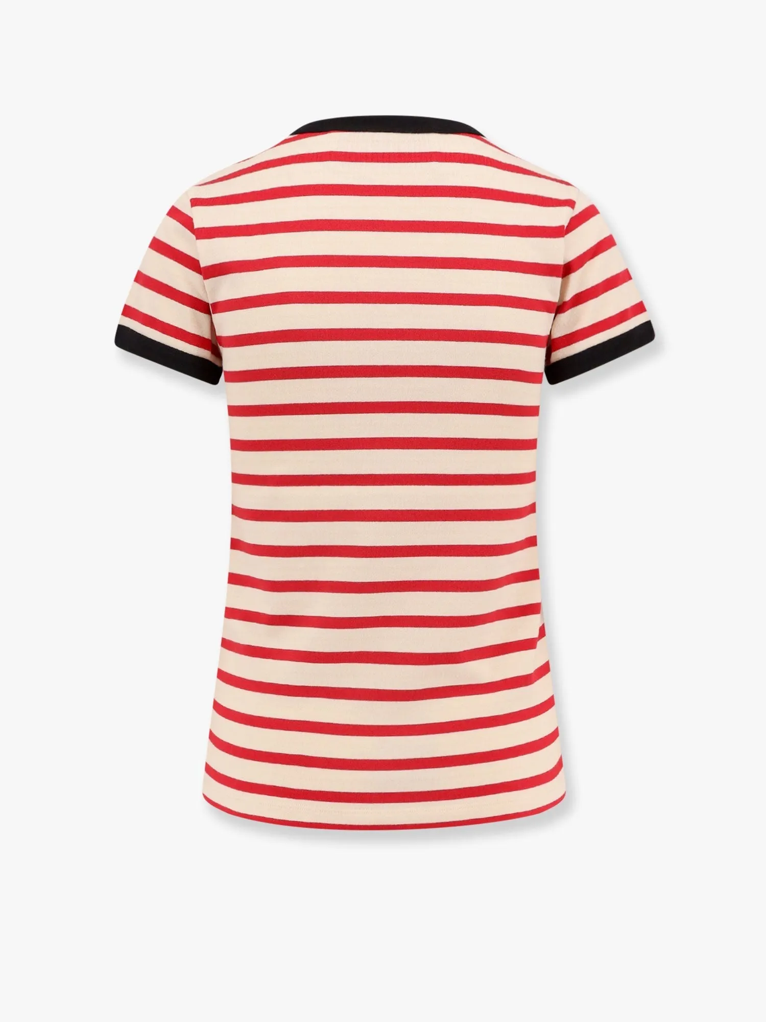 Striped cotton t-shirt with embroidered logo sold by Lord & Taylor product image thumbnail 4