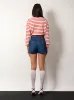 Cotton and linen shorts with chez valentino leather tag sold by Lord & Taylor