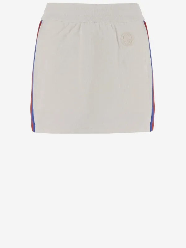 COTTON JERSEY MINISKIRT WITH WEB DETAIL sold by Lord & Taylor