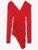 STRETCH JERSEY DRAPED DRESS sold by Lord & Taylor