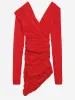 STRETCH JERSEY DRAPED DRESS sold by Lord & Taylor