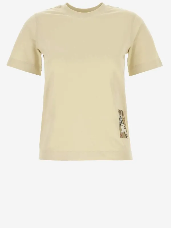 T-shirt with vintage check applique sold by Lord & Taylor