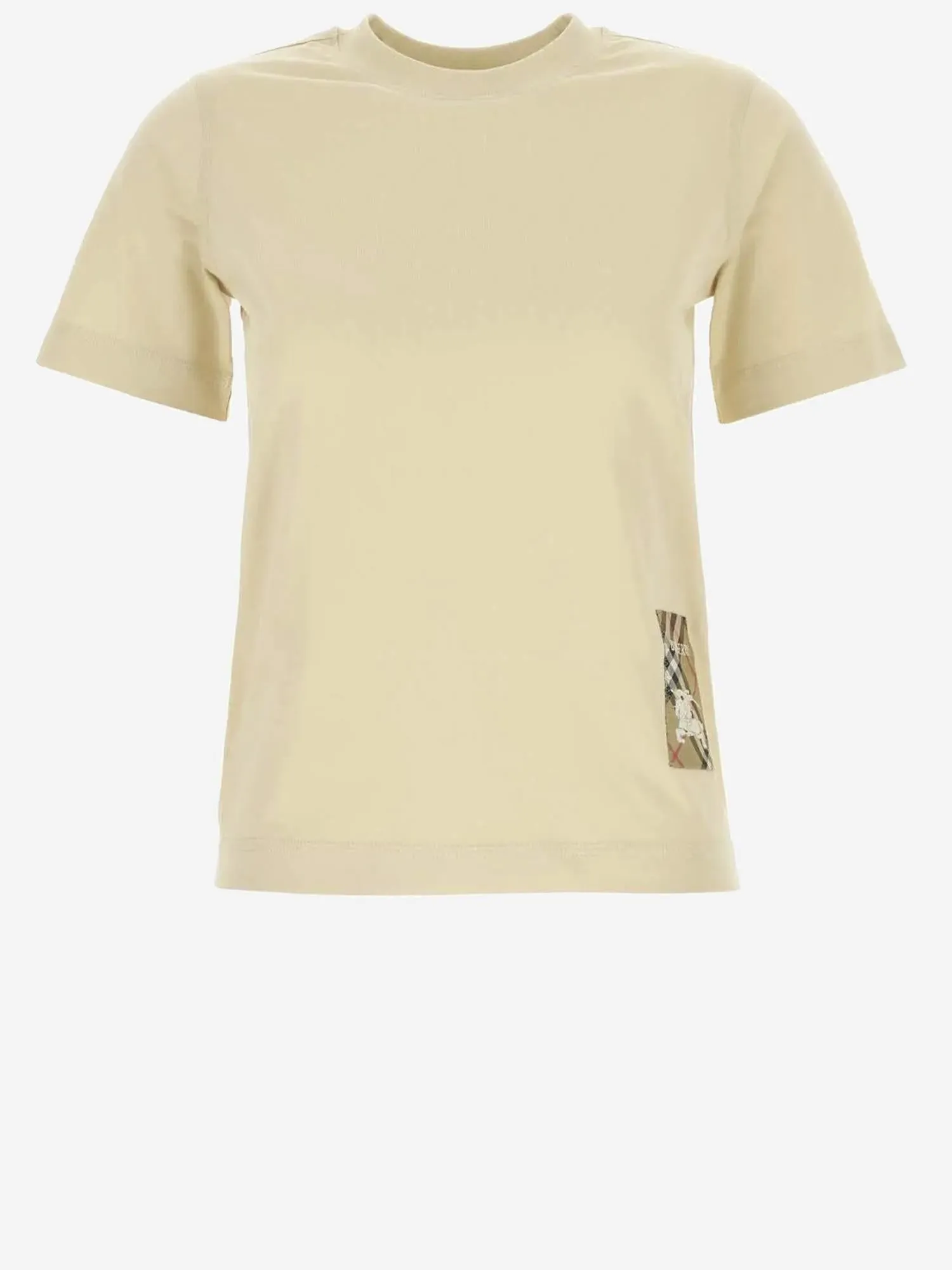 T-shirt with vintage check applique sold by Lord & Taylor