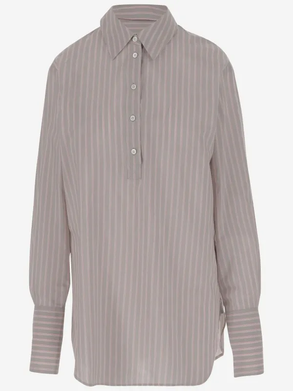 COTTON BLEND SHIRT WITH STRIPED PATTERN sold by Lord & Taylor