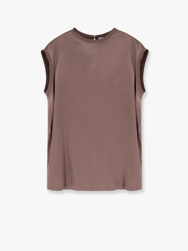 Stretch silk tp with monili detail sold by Lord & Taylor