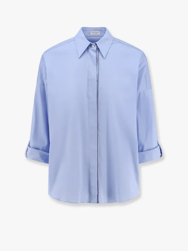 Cotton blend shirt with monili profile sold by Lord & Taylor
