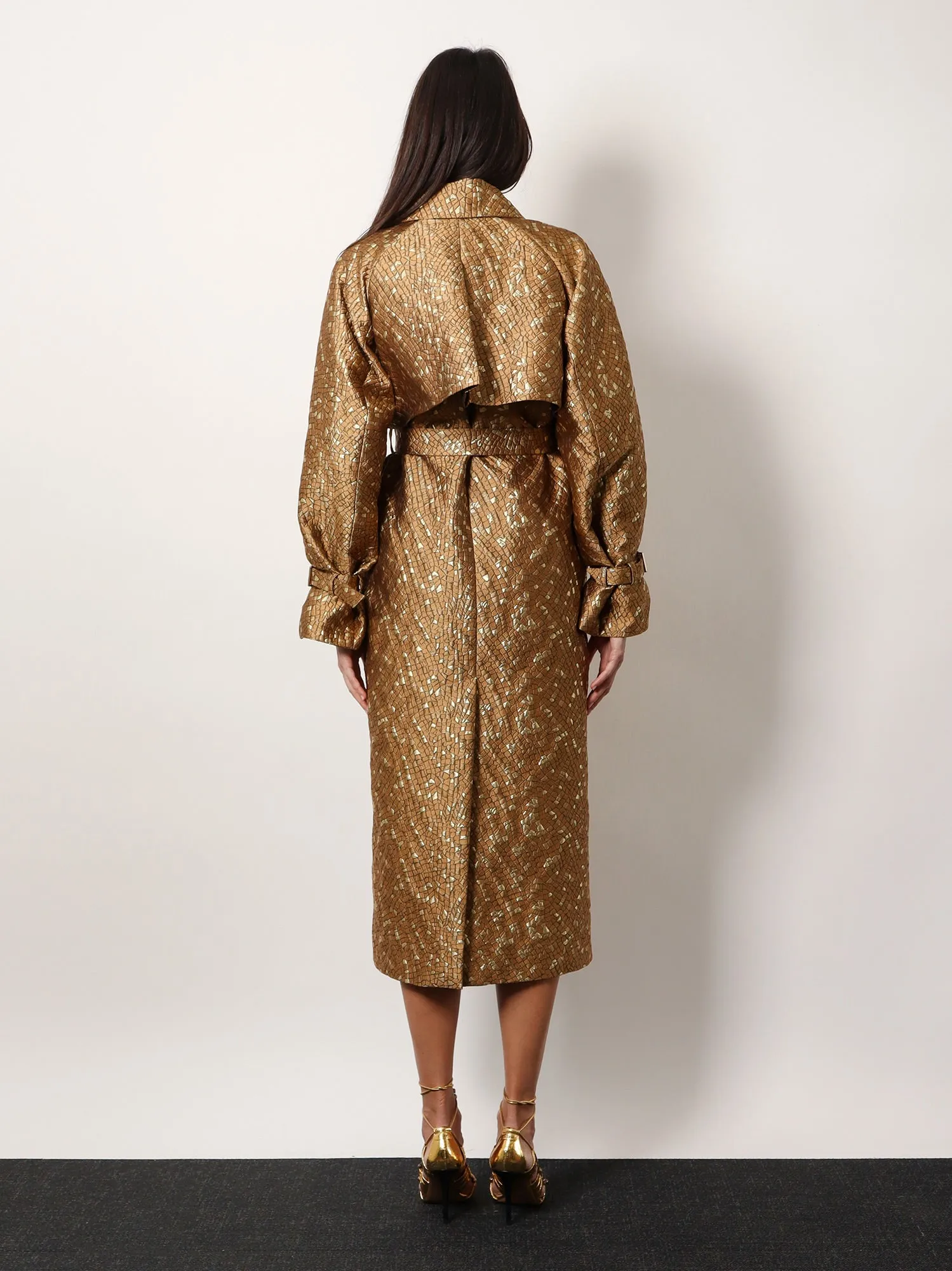 Salsa Oversize Jacquard Trench Coat sold by Lord & Taylor product image thumbnail 3