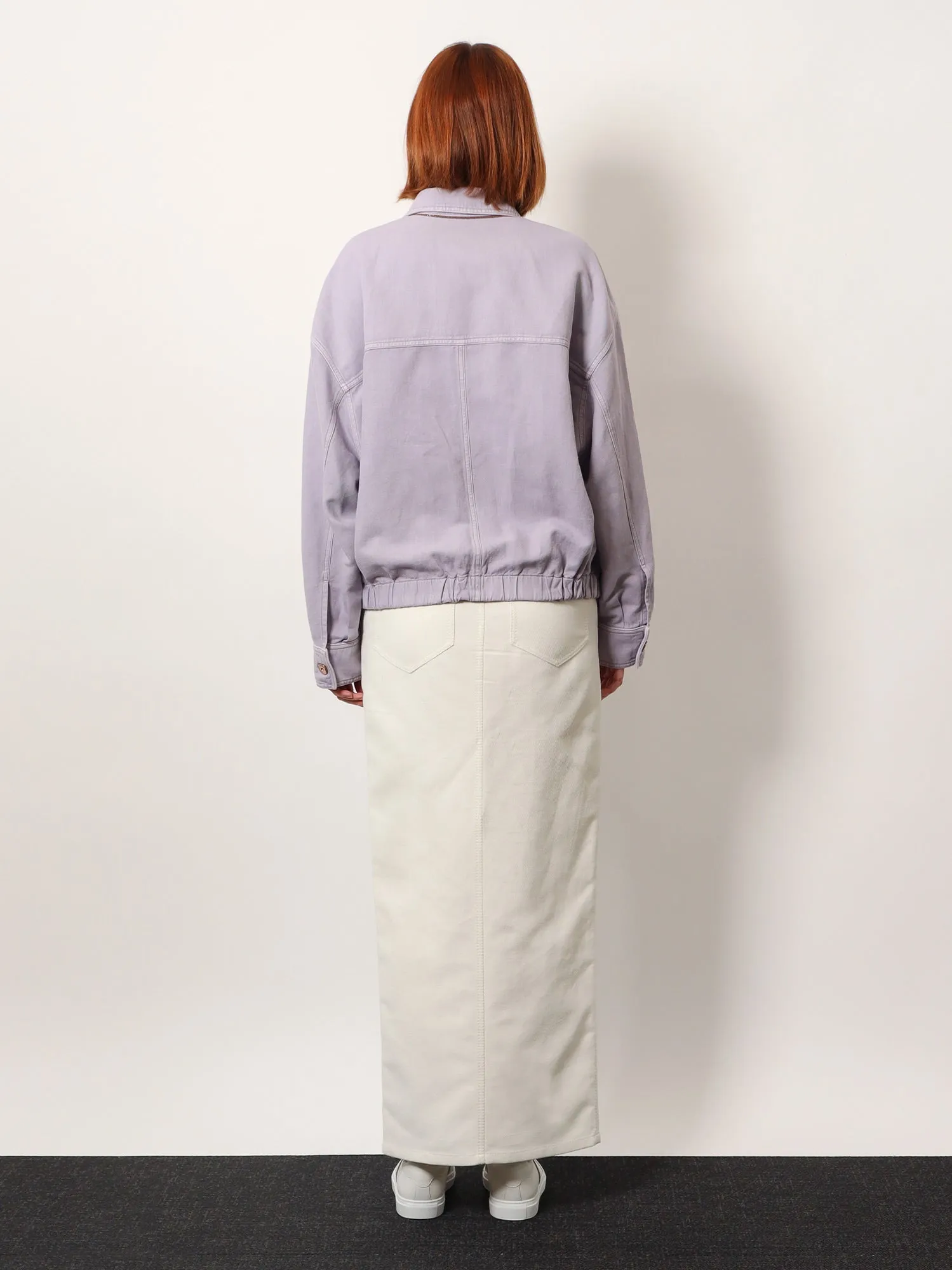 Cotton and linen denim jacket with elastic bottom sold by Lord & Taylor product image thumbnail 3