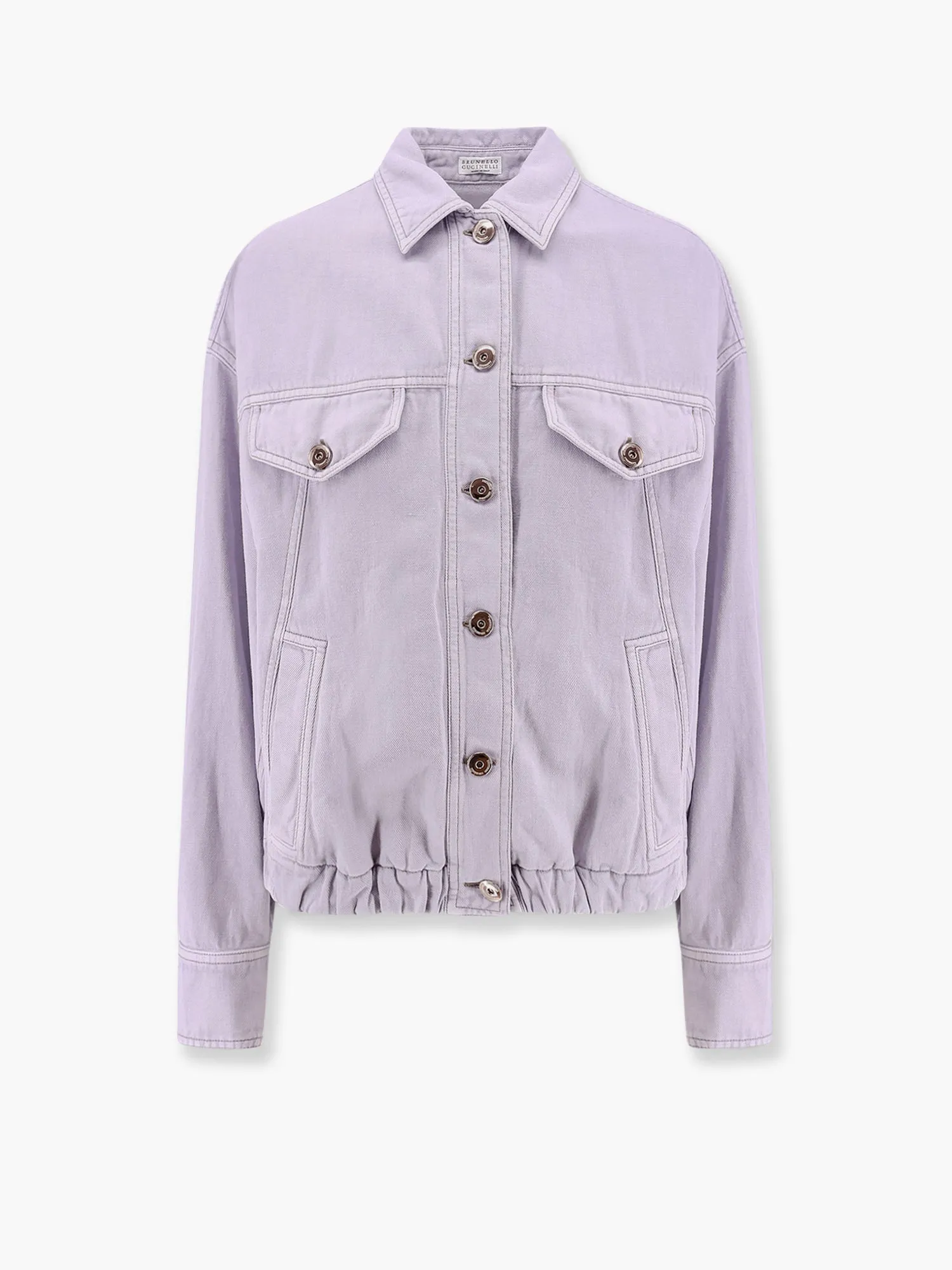 Cotton and linen denim jacket with elastic bottom sold by Lord & Taylor