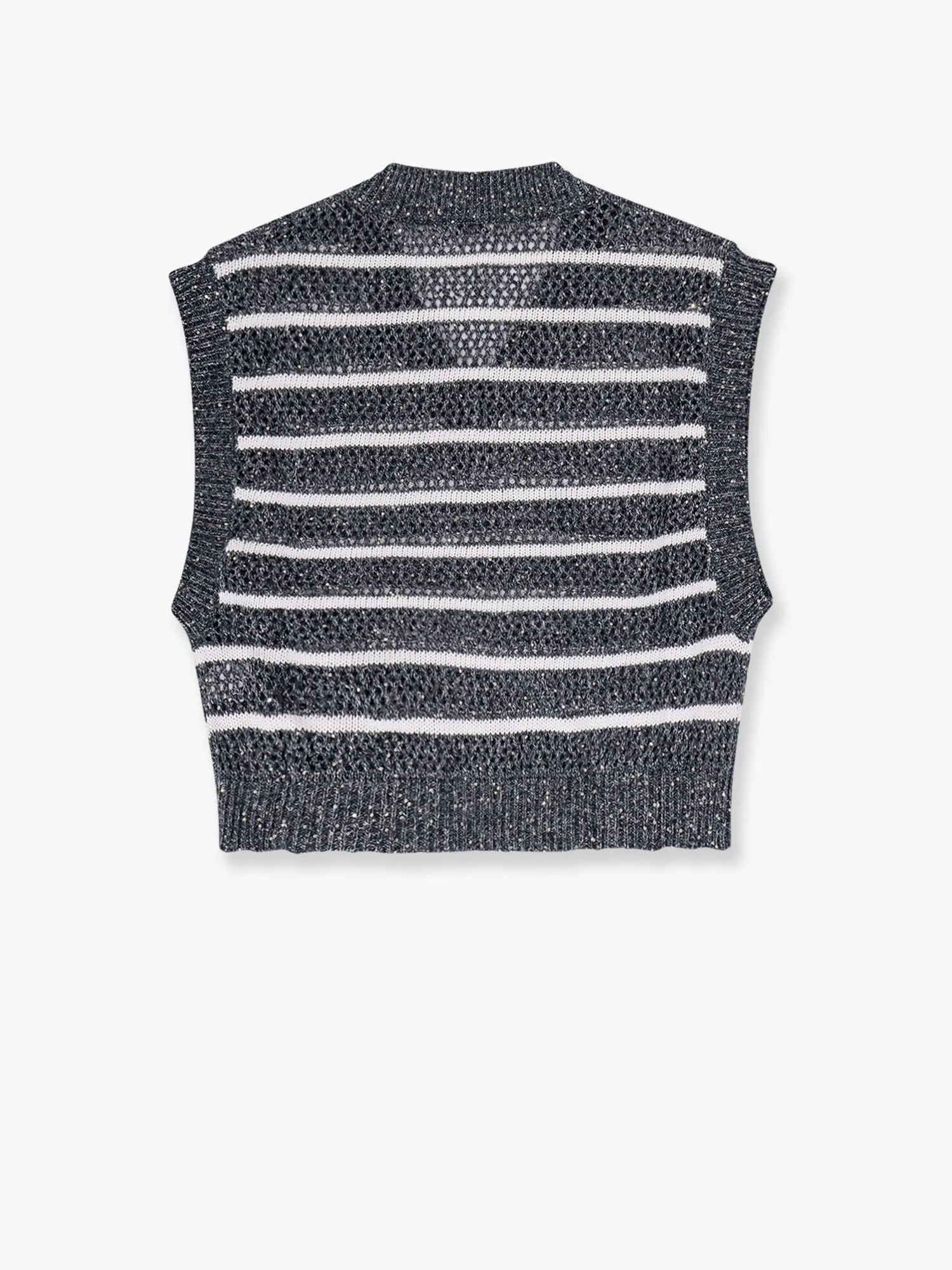 Dazzling striped net knit linen sweater sold by Lord & Taylor product image thumbnail 2