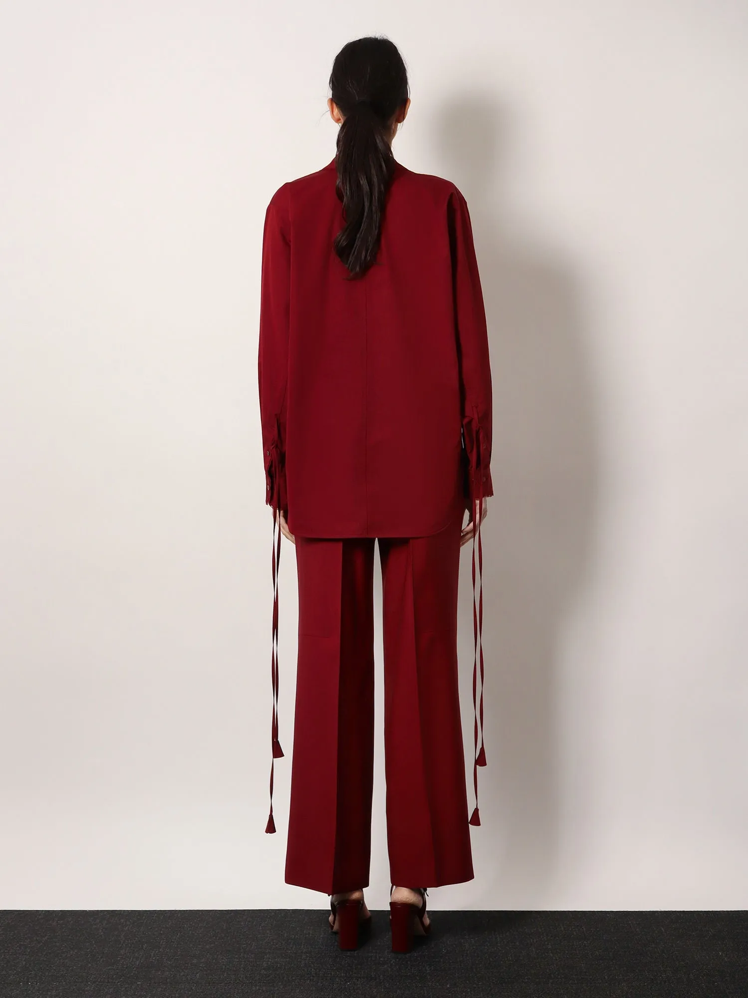 Cotton popeline shirt with ties and laces profiles sold by Lord & Taylor product image thumbnail 3