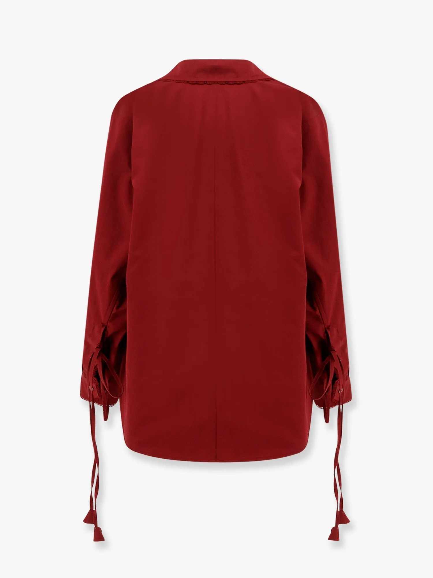 Cotton popeline shirt with ties and laces profiles sold by Lord & Taylor product image thumbnail 4