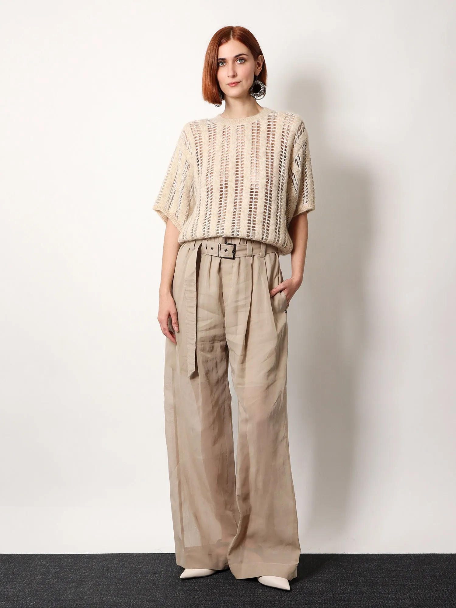 Trouser with belt and monili detail sold by Lord & Taylor product image thumbnail 2