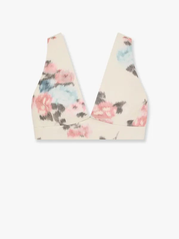 Linen blend top with floral print sold by Lord & Taylor