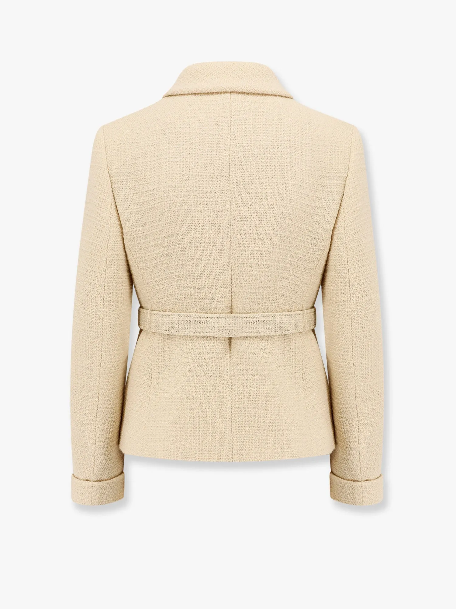 Wool blazer with leather belt and v gold buckle sold by Lord & Taylor product image thumbnail 5