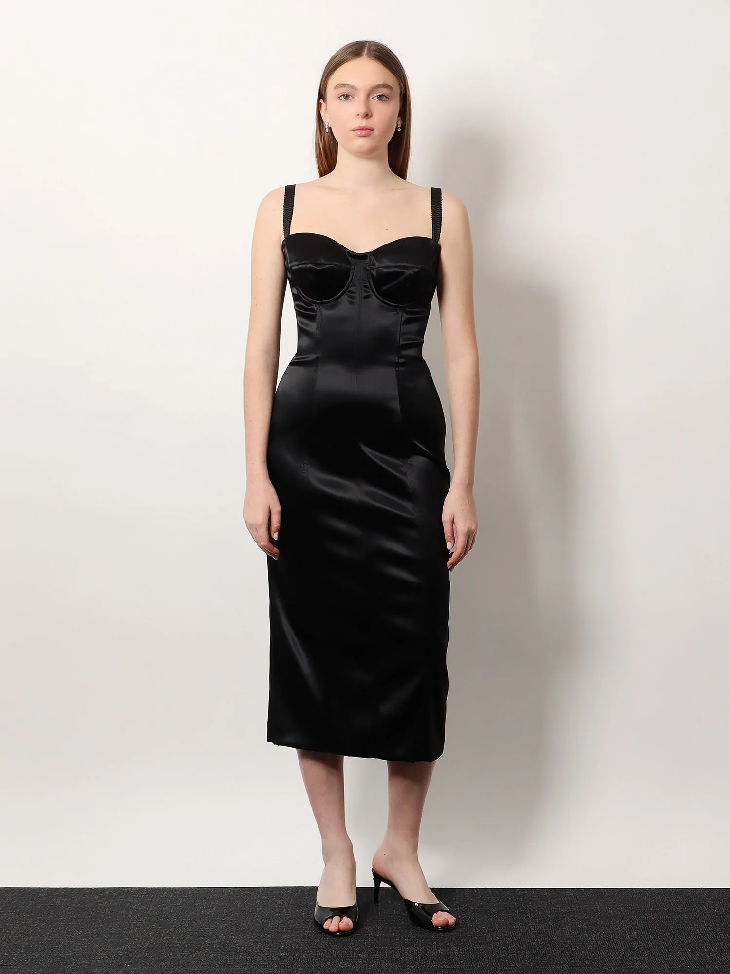 Satin Dress with Bustier Detail sold by Lord & Taylor product image thumbnail 2