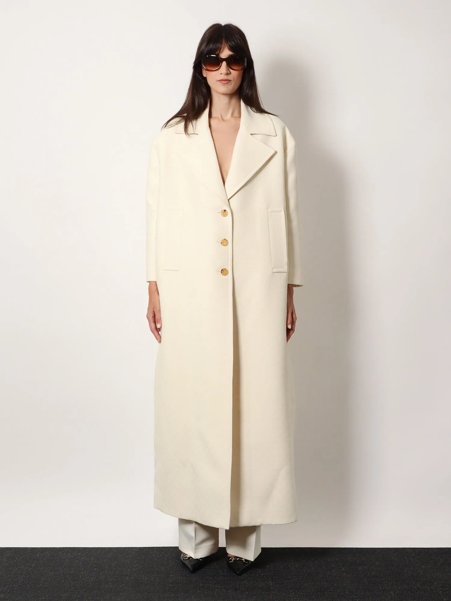 Wool and silk crepe coat with all-over gg motif sold by Lord & Taylor product image thumbnail 2