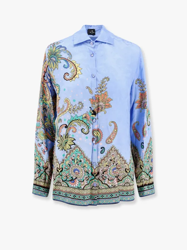Viscose and silk shirt with iconic motif sold by Lord & Taylor