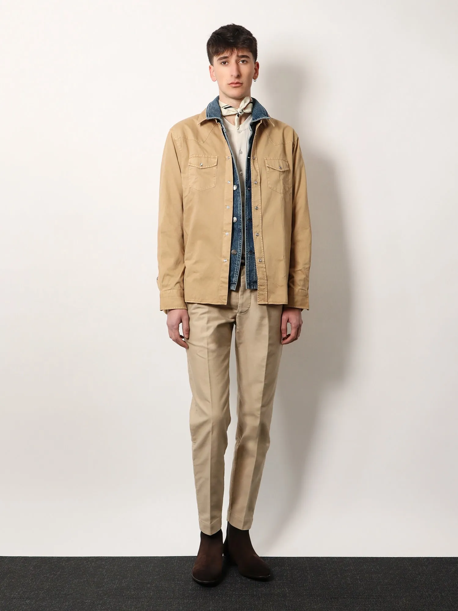 Cotton shirt with pockets and stitching sold by Lord & Taylor product image thumbnail 2