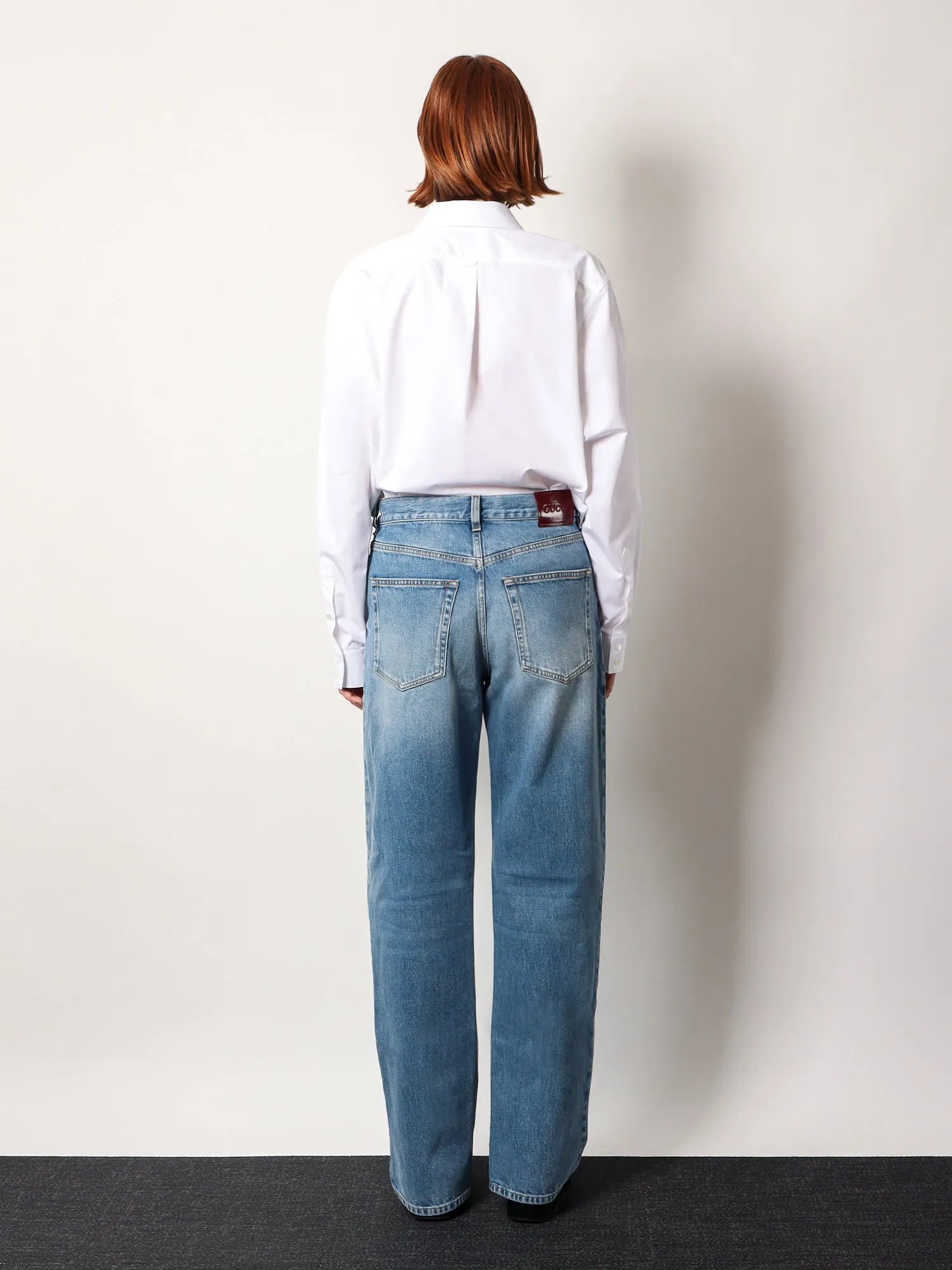Boyfriend jeans with gucci rosso ancora tag sold by Lord & Taylor product image thumbnail 3