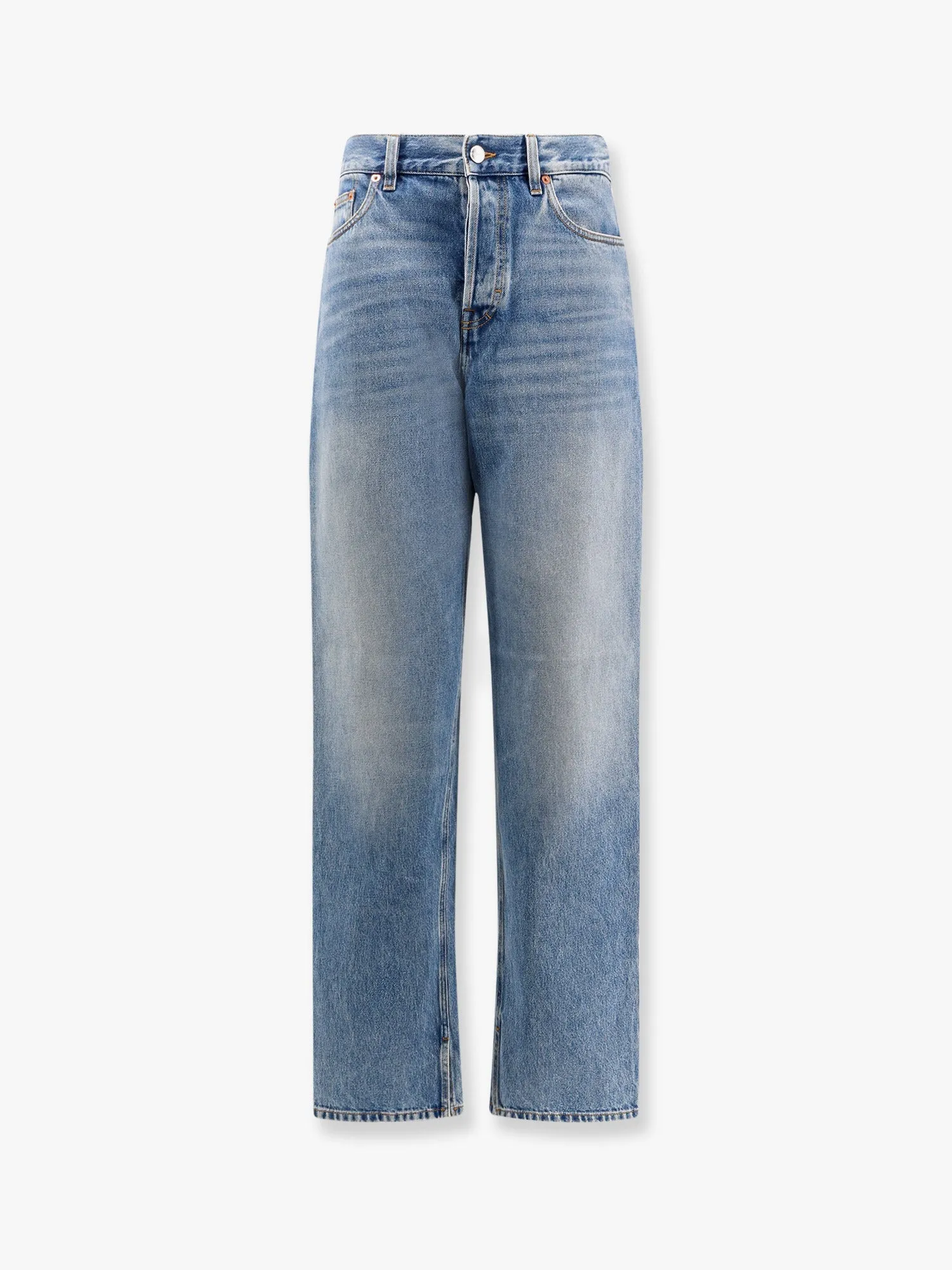 Boyfriend jeans with gucci rosso ancora tag sold by Lord & Taylor