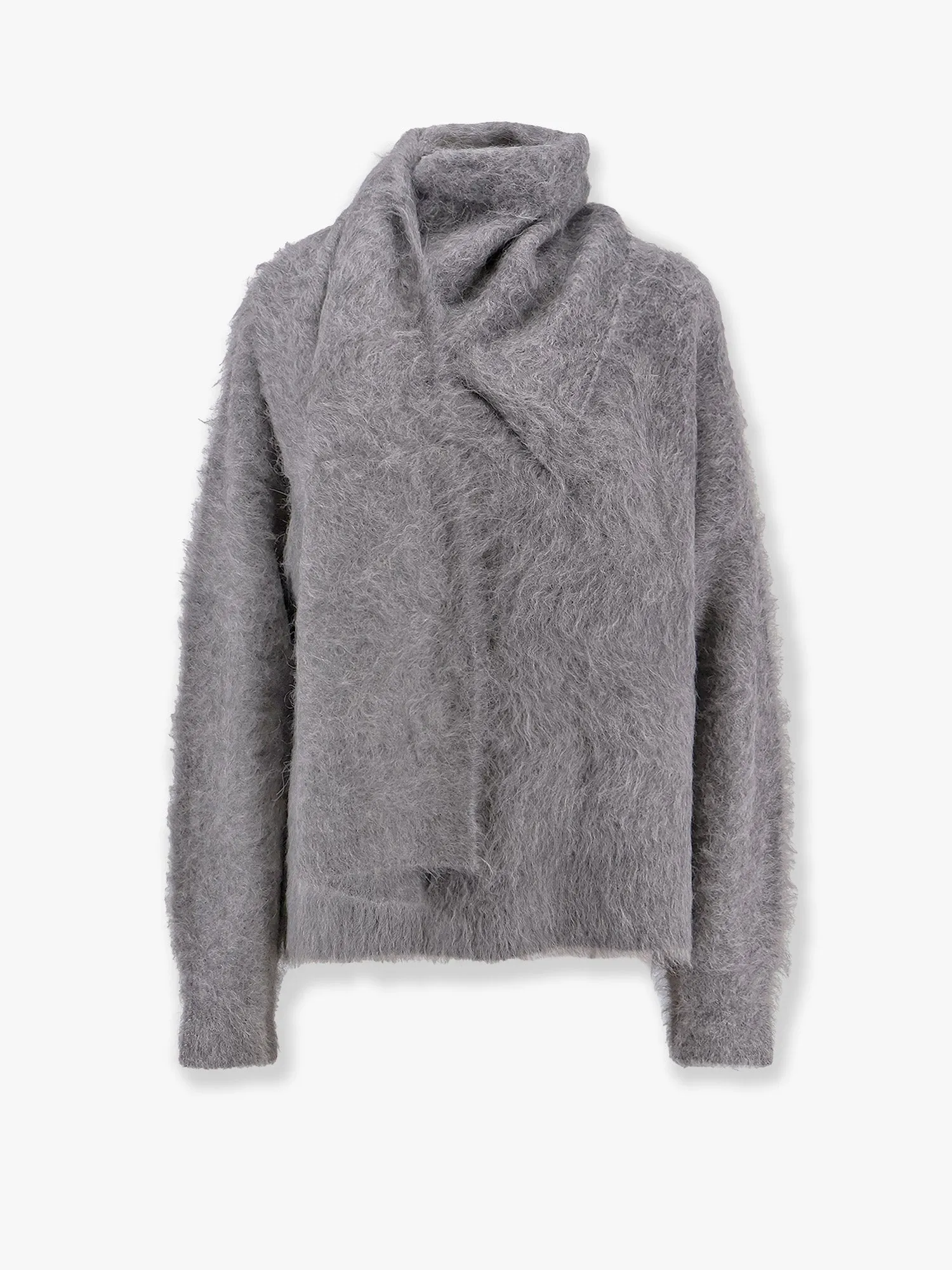 Draped-scarf alpaca blend sweater sold by Lord & Taylor