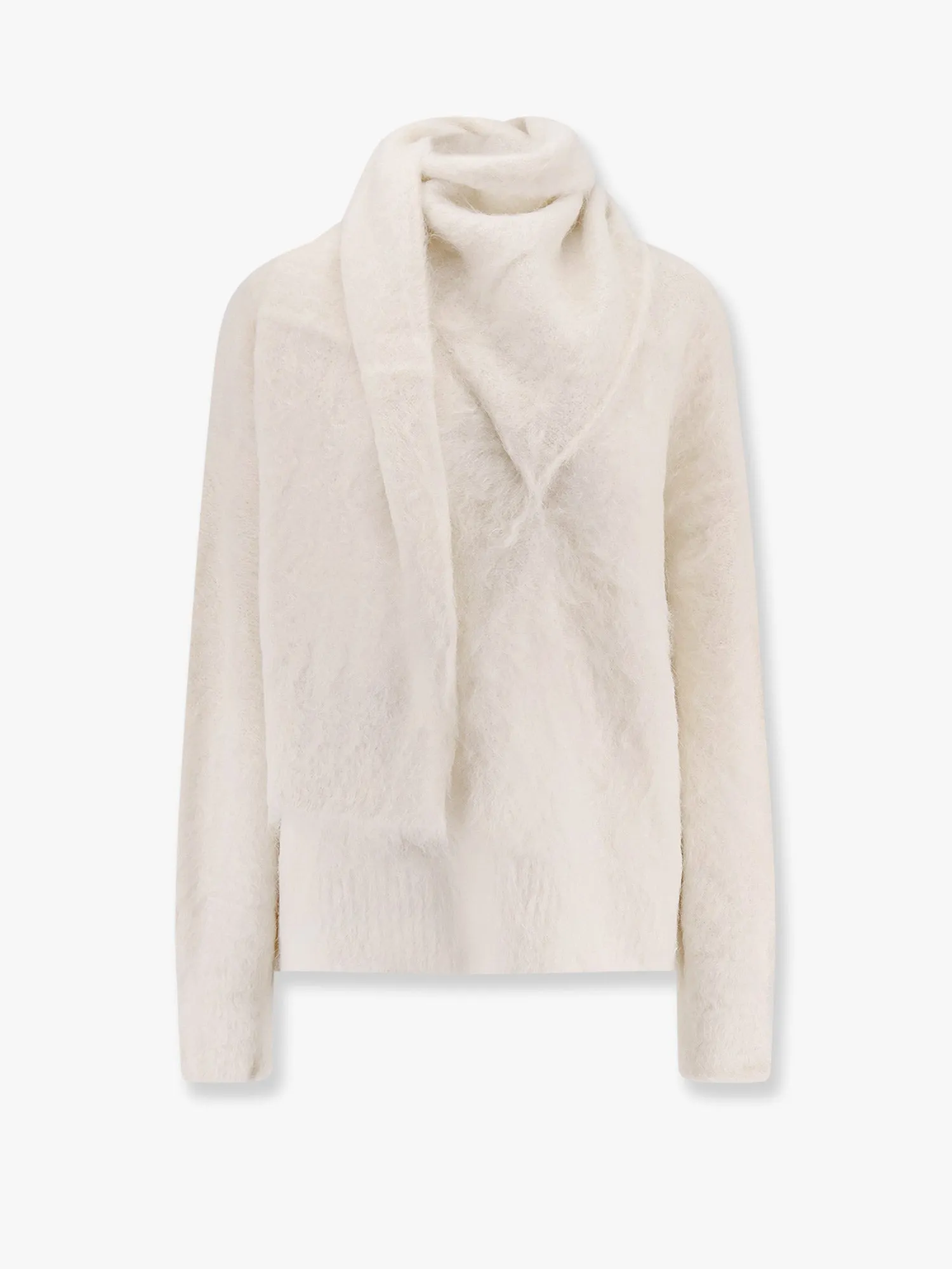 Draped-scarf alpaca blend sweater sold by Lord & Taylor