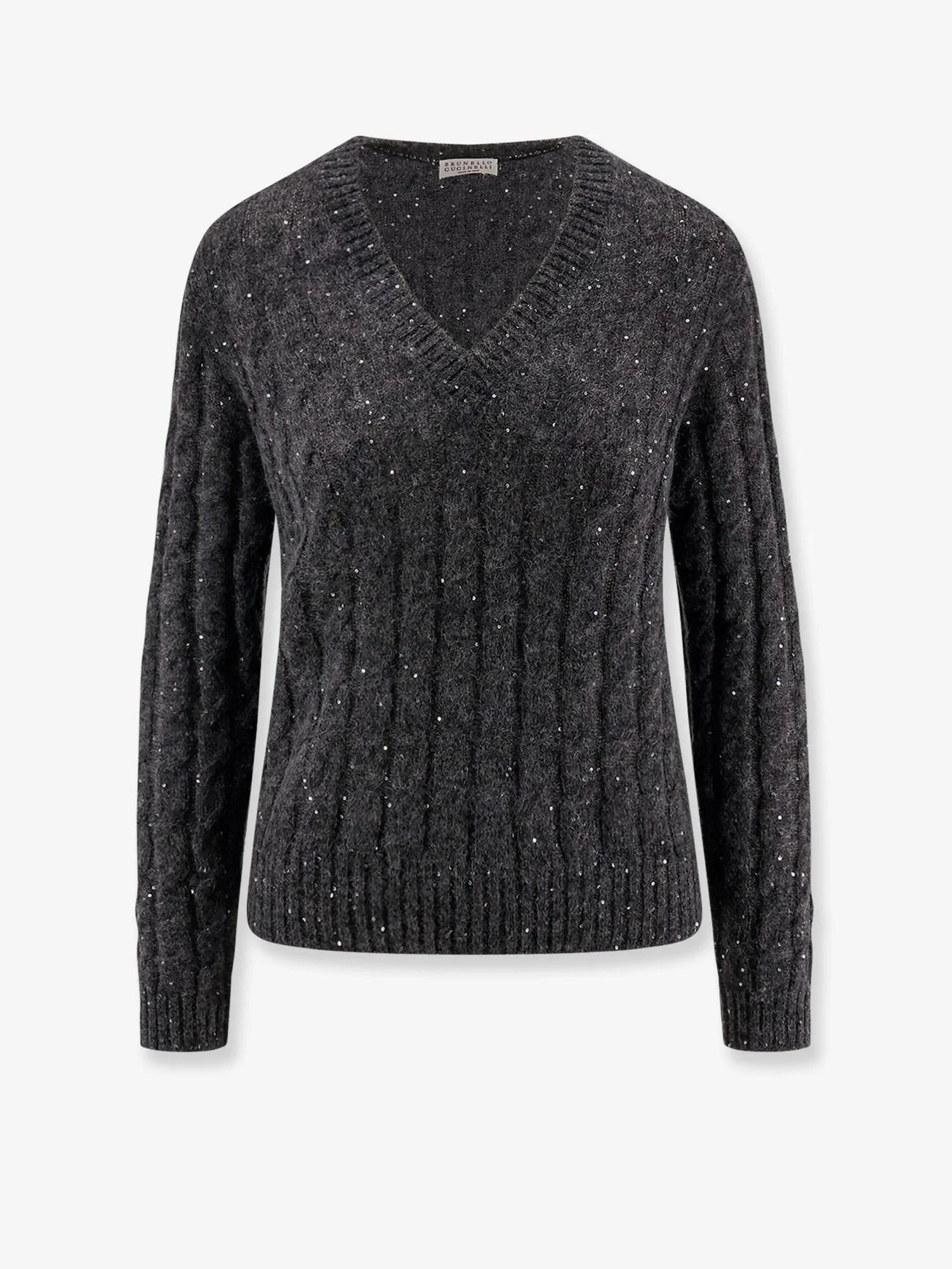 Wool blend sweater with all-over sequins sold by Lord & Taylor
