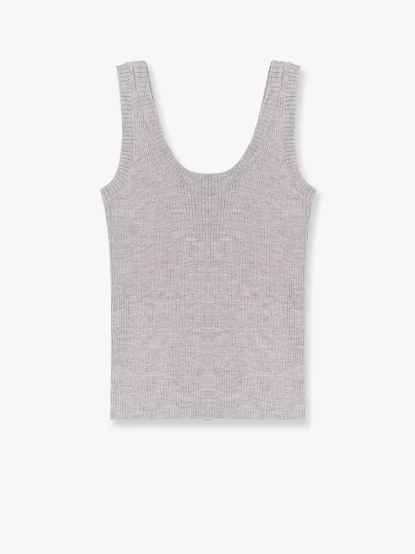 Cashmere and wool tank top with monili detail made by Brunello Cucinelli
