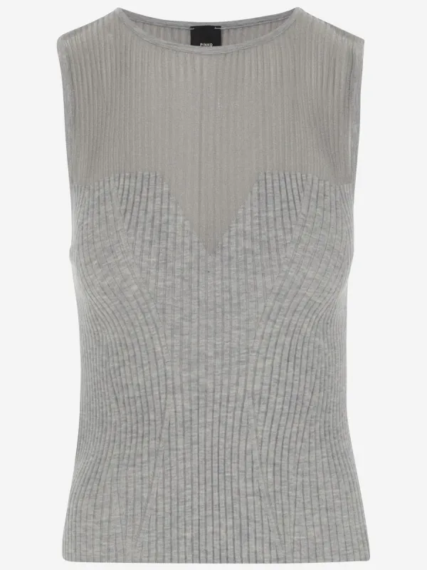 WOOL BLEND TANK TOP WITH LOGO sold by Lord & Taylor