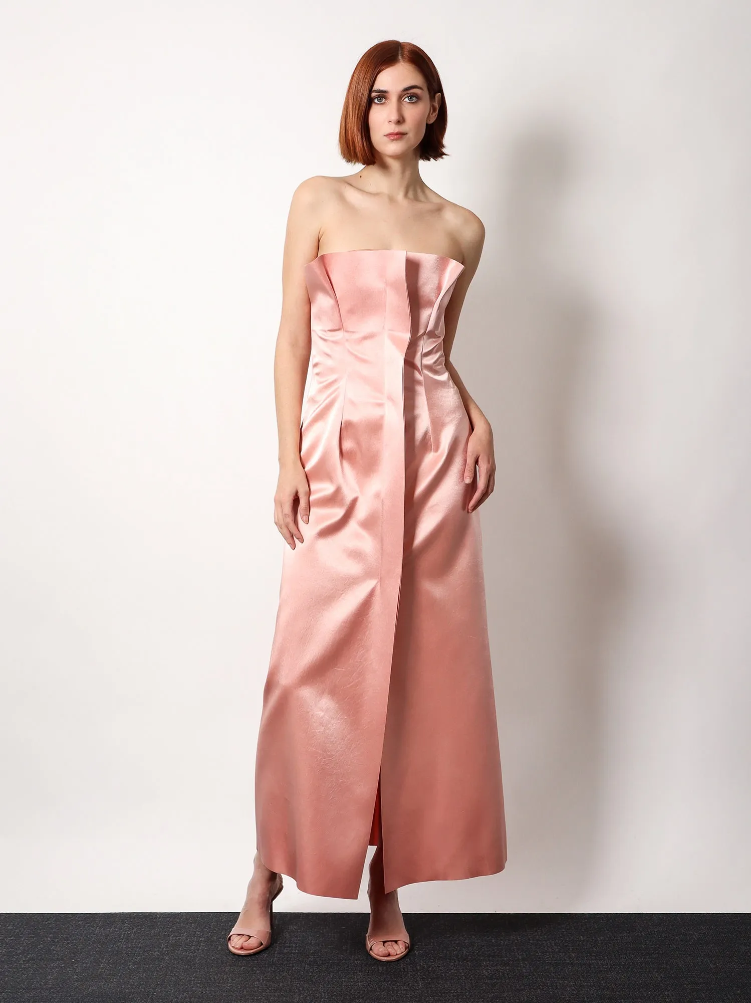 Satin long dress with bustier sold by Lord & Taylor product image thumbnail 2