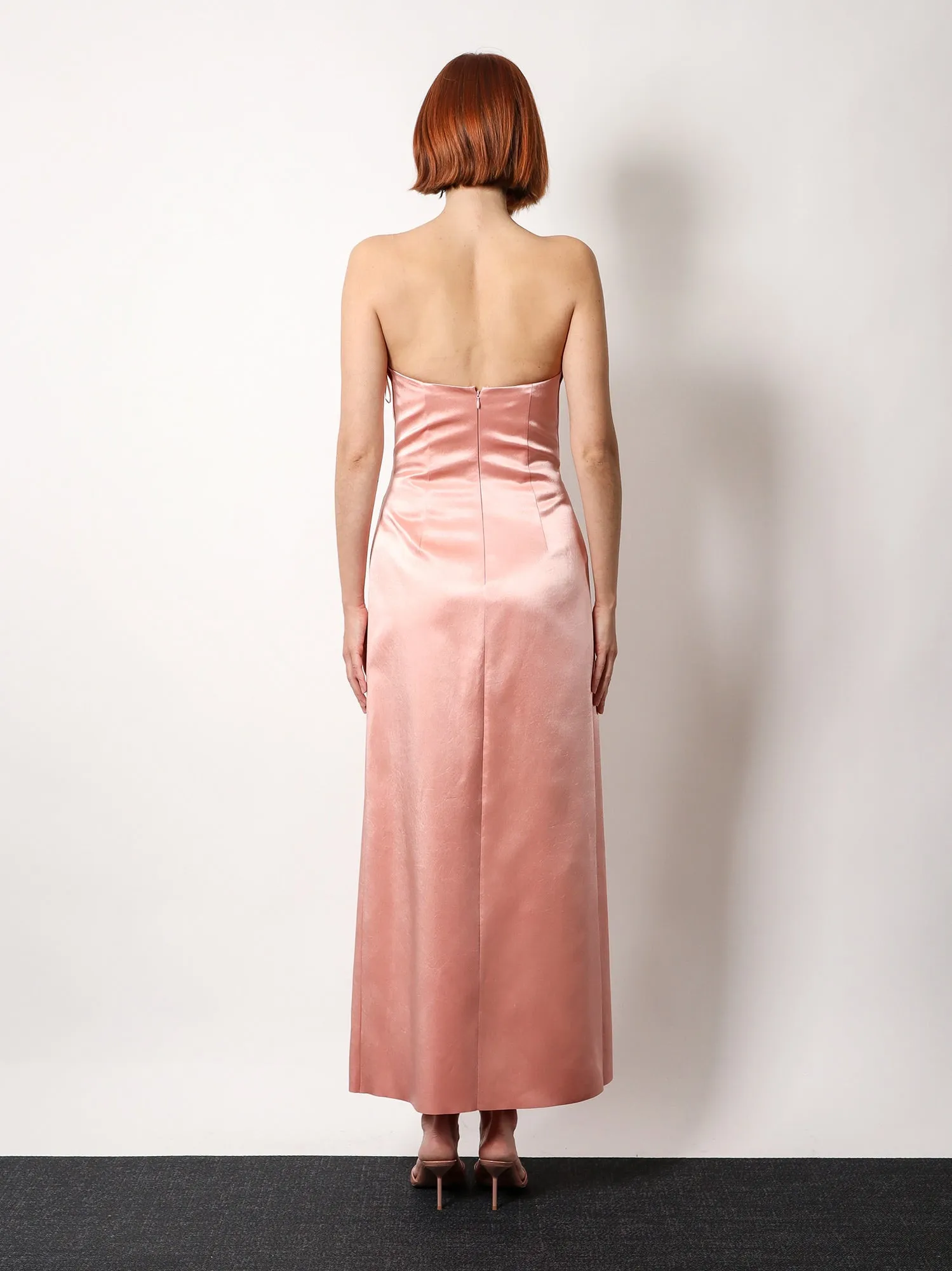 Satin long dress with bustier sold by Lord & Taylor product image thumbnail 3