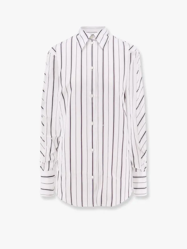 Organic cotton shirt with striped motif sold by Lord & Taylor