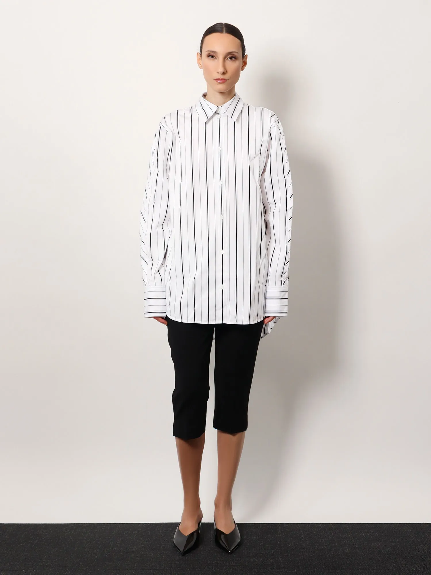 Organic cotton shirt with striped motif sold by Lord & Taylor product image thumbnail 3