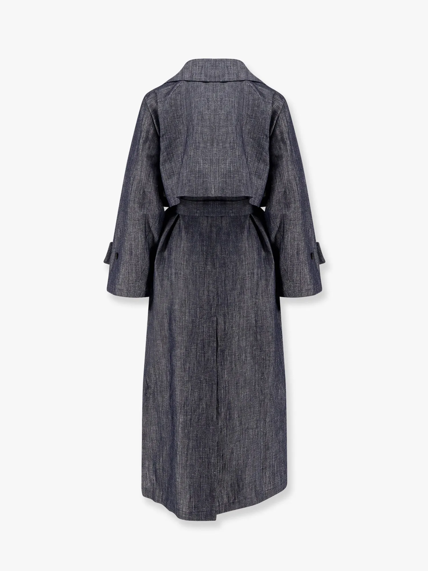 Margherita linen and cotton trench coat with denim effect sold by Lord & Taylor product image thumbnail 2
