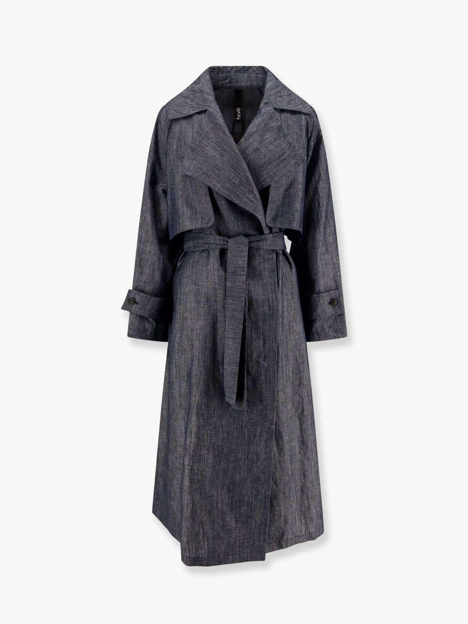 Margherita linen and cotton trench coat with denim effect sold by Lord & Taylor