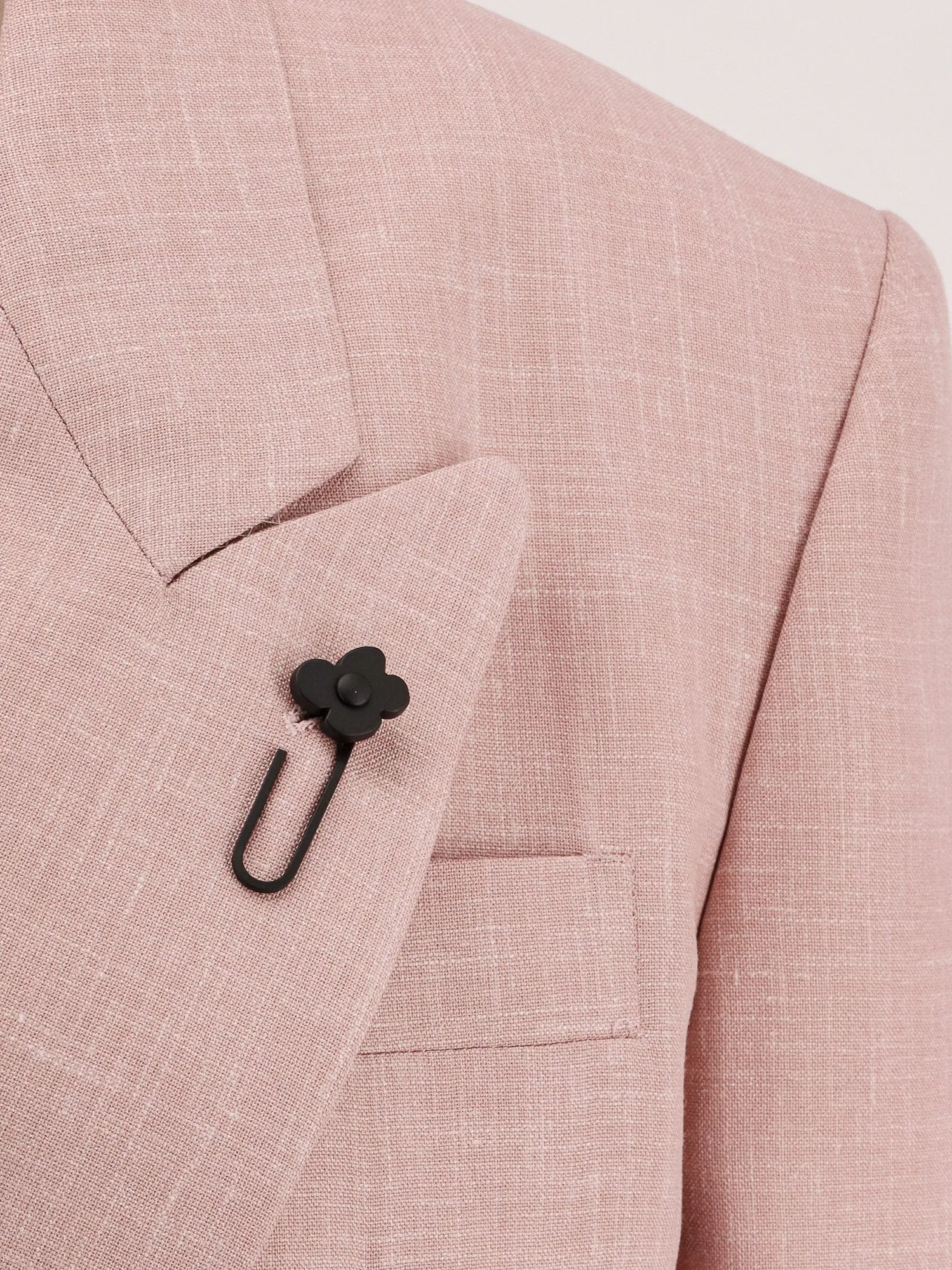 Double-breasted wool, silk and linen blazer with metal buttons sold by Lord & Taylor product image thumbnail 3