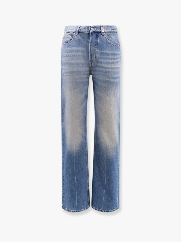 Washed Blue Straight Leg Jeans sold by Lord & Taylor