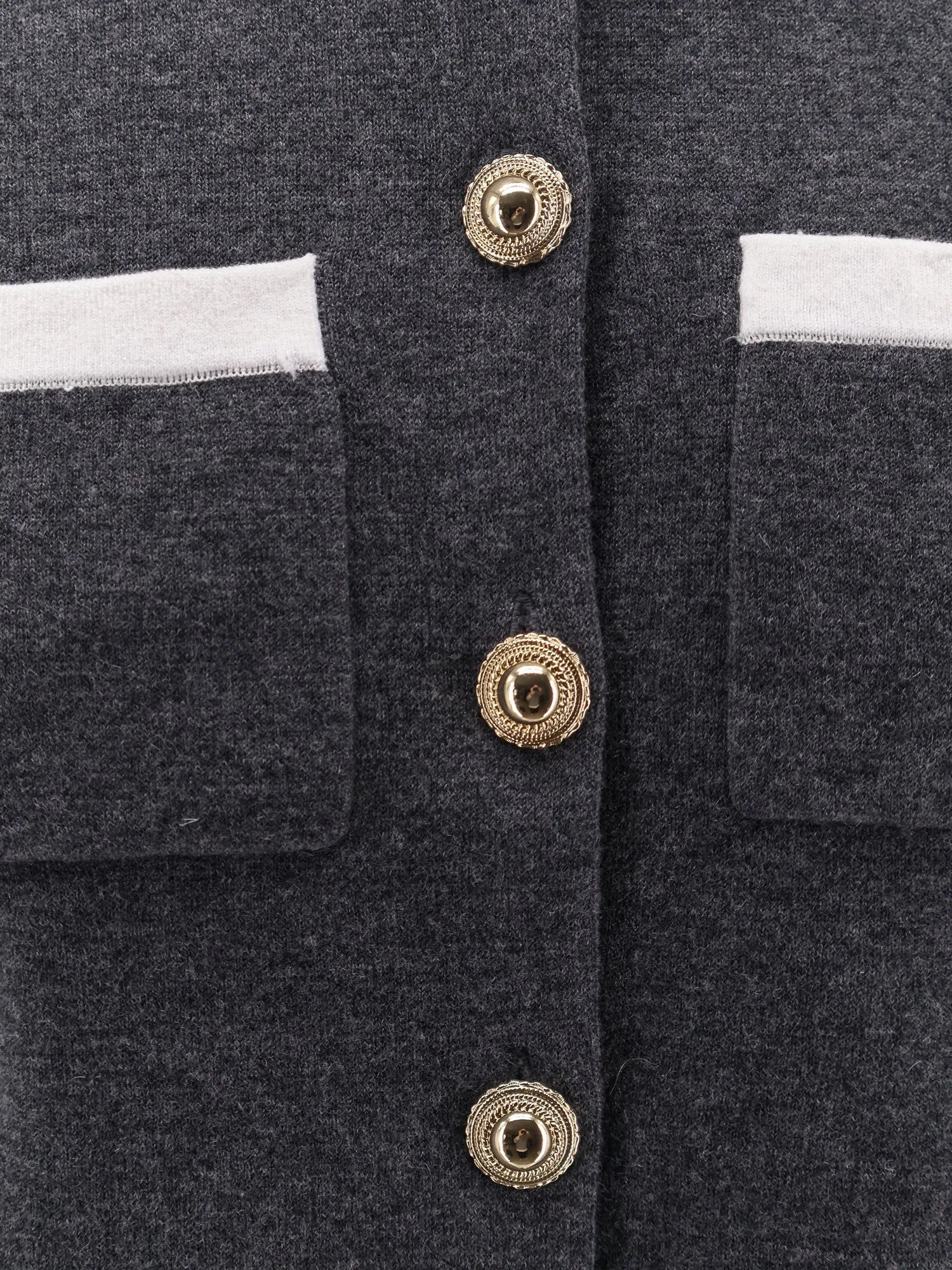 Wool Blend Cardigan with Contrasting Collar sold by Lord & Taylor product image thumbnail 3