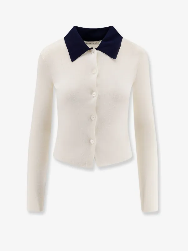 Wool Cardigan with Contrasting Collar sold by Lord & Taylor