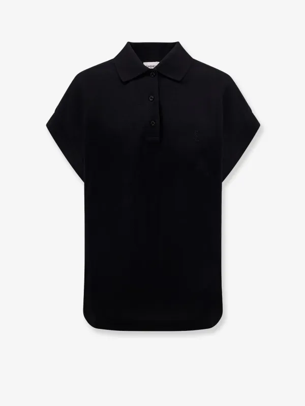 Cotton blend polo shirt with logo sold by Lord & Taylor