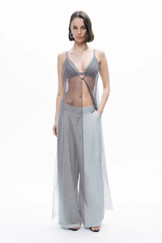 Grey Waist Detailed Low Waist Pants sold by Lord & Taylor