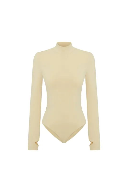 High Neck Bodysuit - Chino Green sold by Lord & Taylor