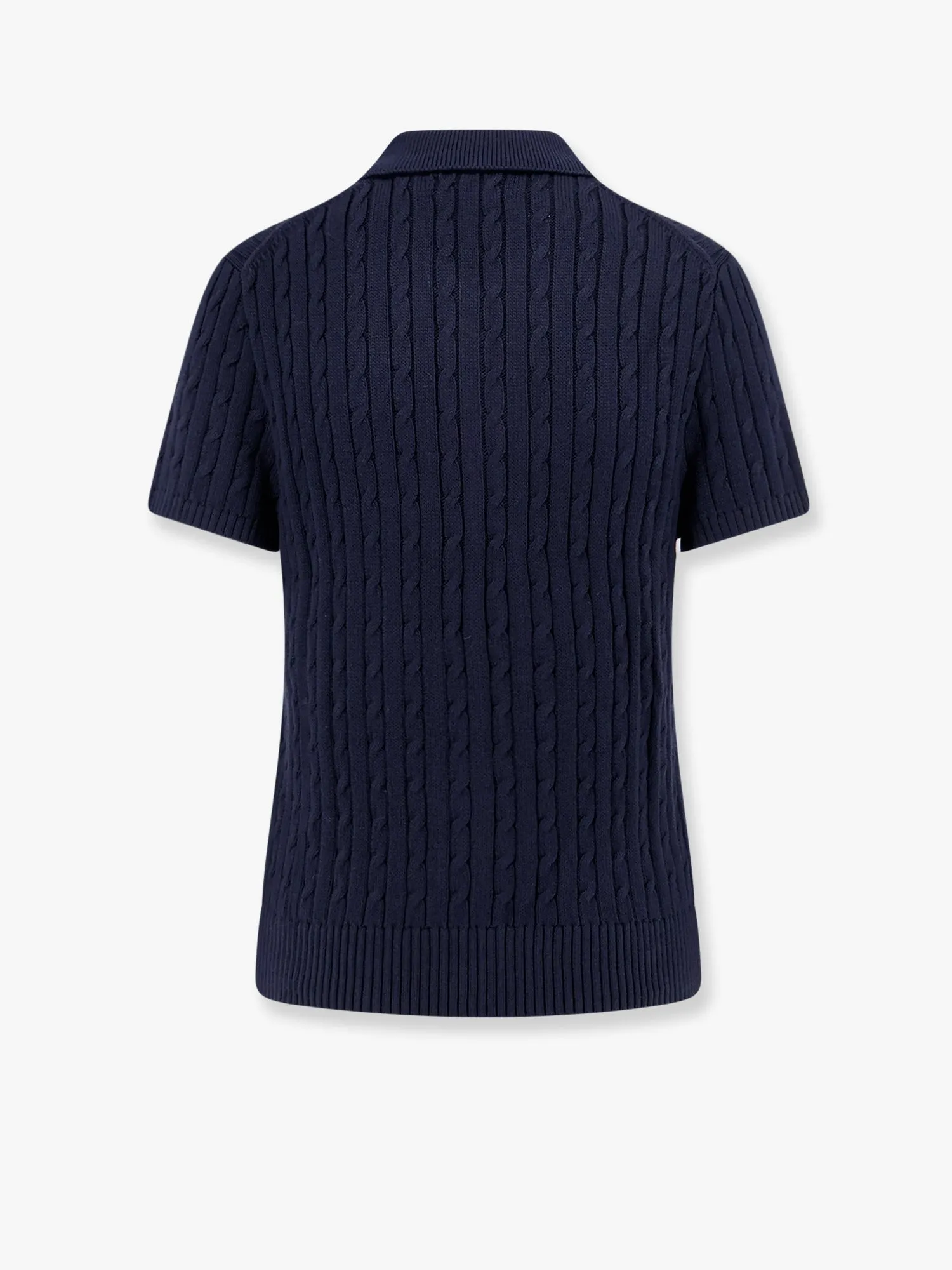 Cotton cardigan with contrasting logo embroidery sold by Lord & Taylor product image thumbnail 3