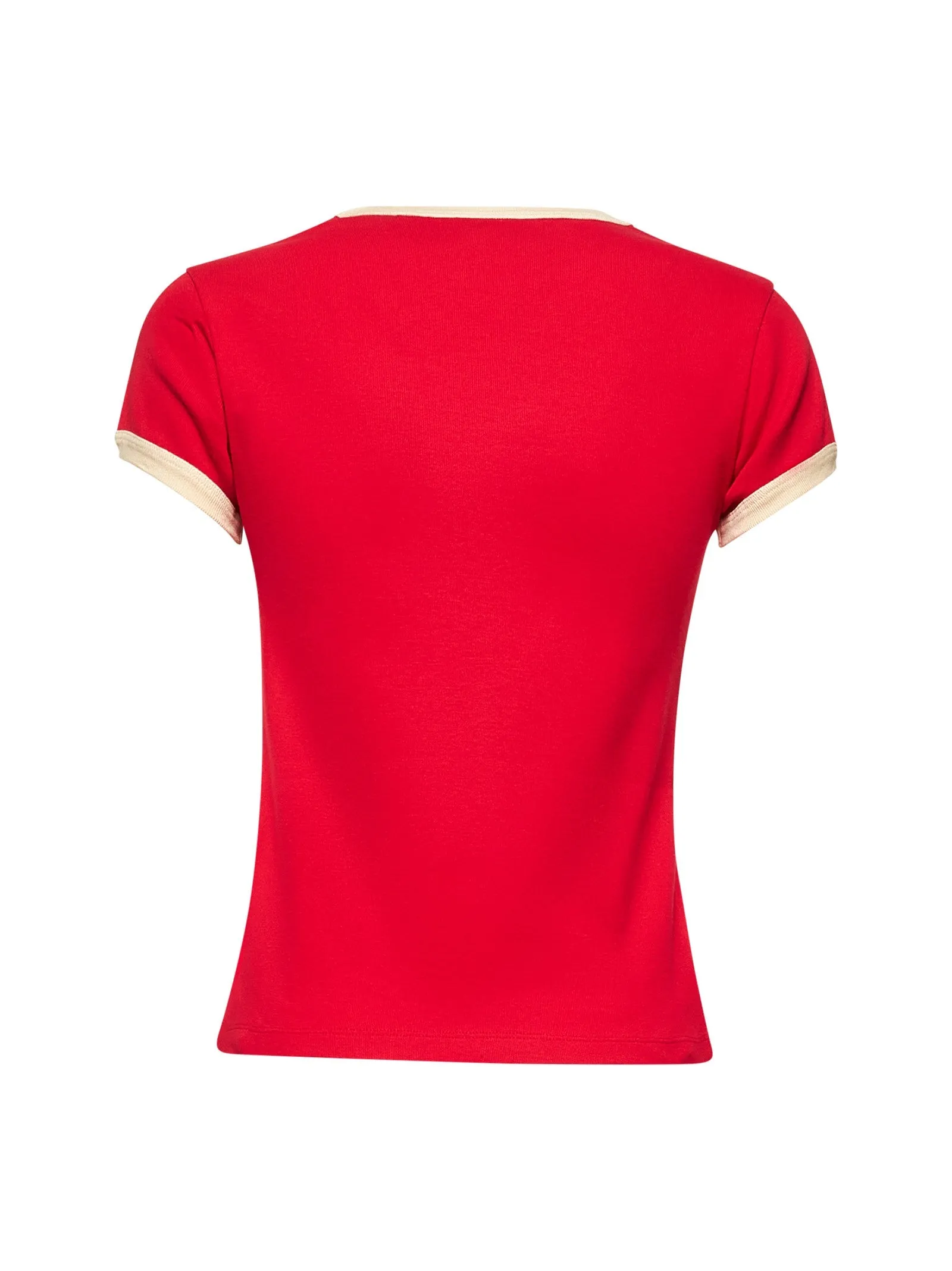 Red Cotton Jersey Chez Valentino T-Shirt sold by Lord & Taylor product image thumbnail 2
