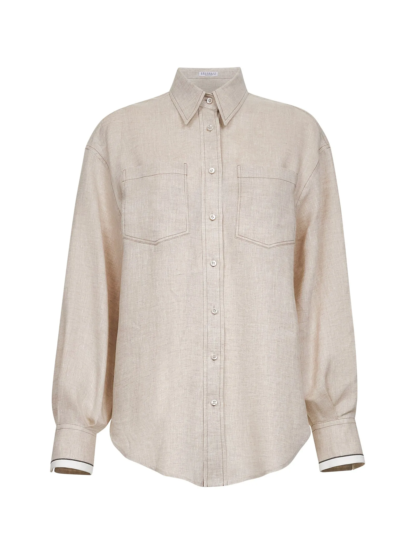 Beige Linen Monili Shirt sold by Lord & Taylor