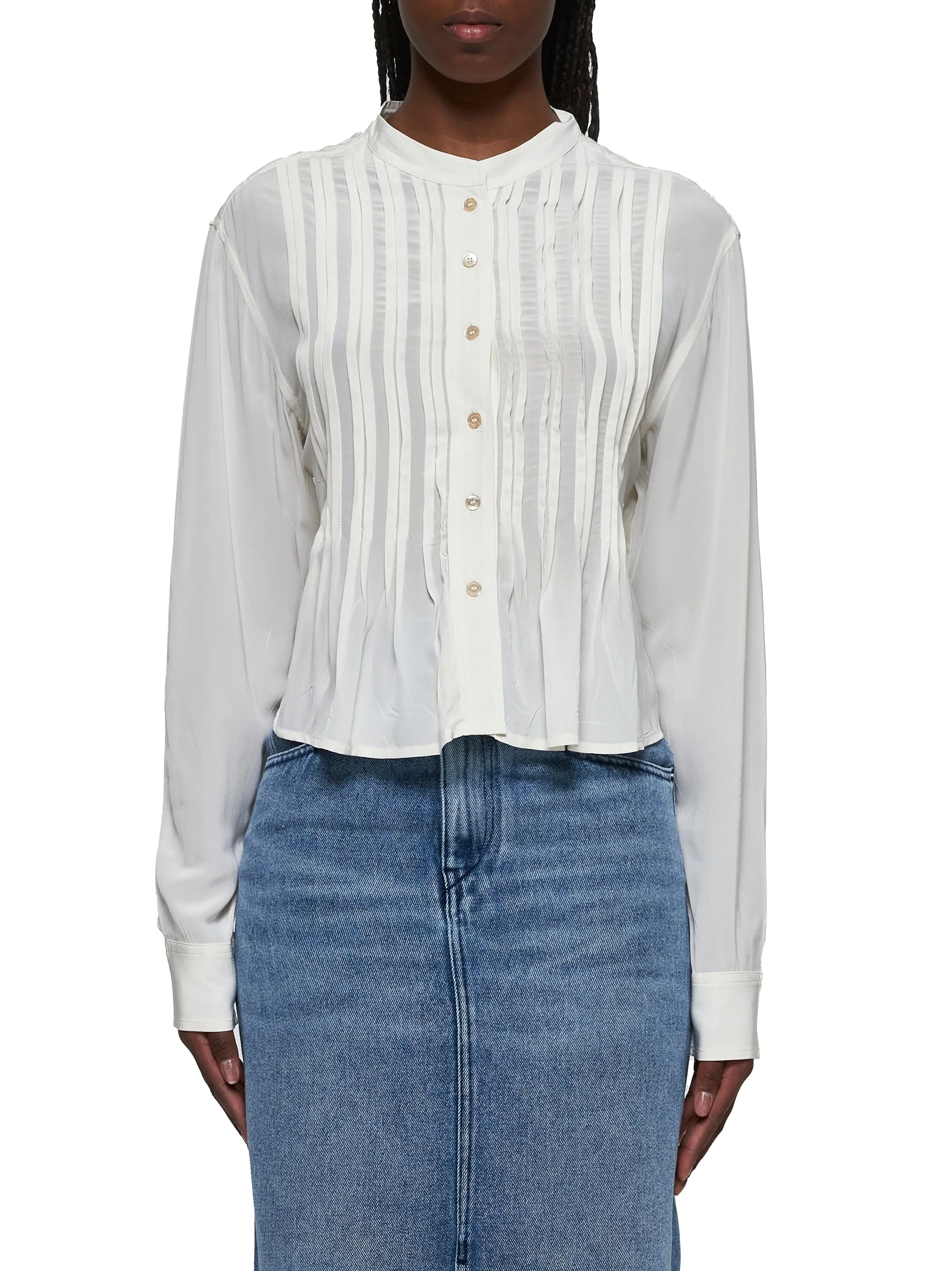 Ivory Viscose Adzara Shirt sold by Lord & Taylor product image thumbnail 3