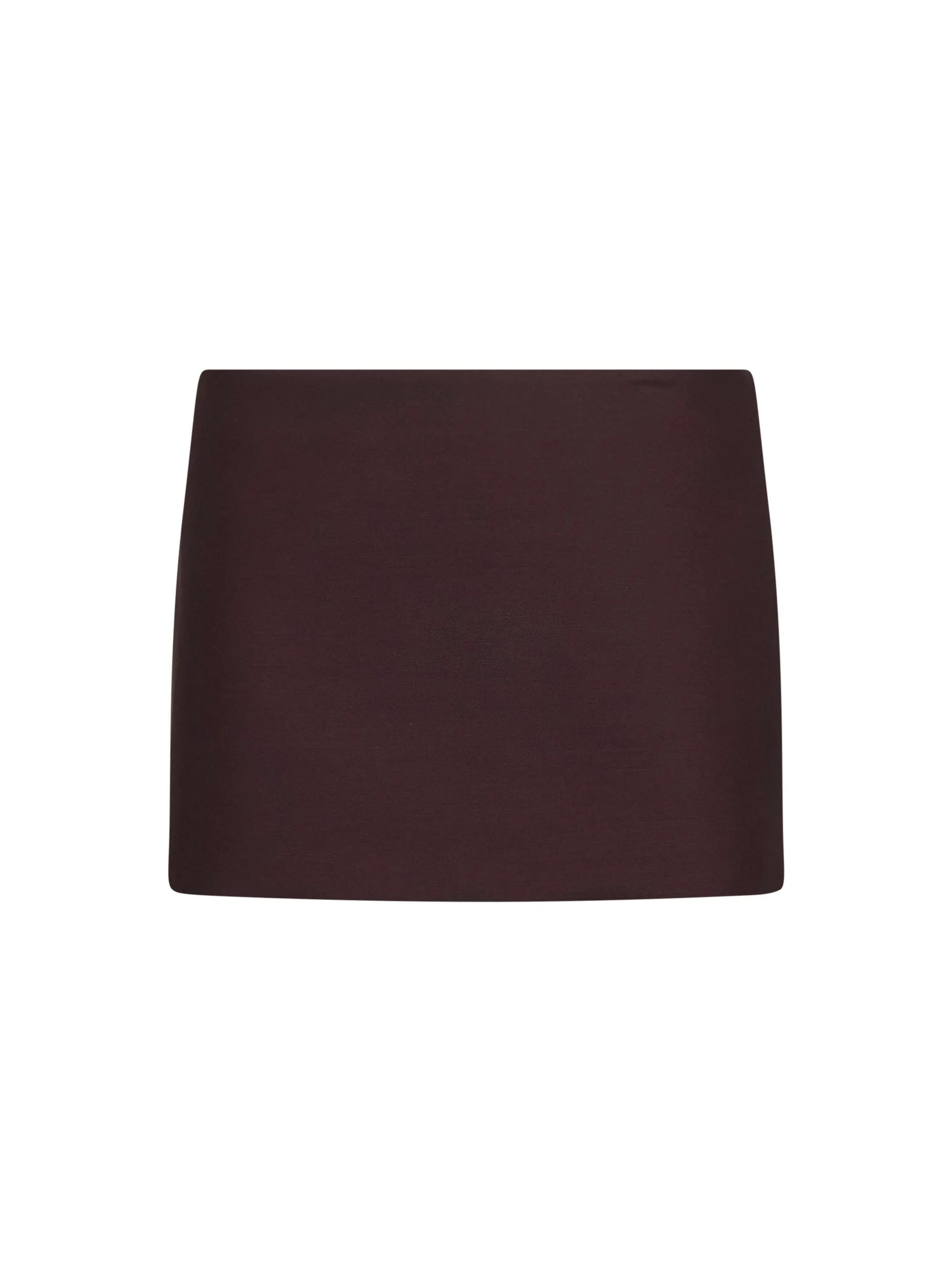Almandine Silk and Wool Faille Jett Mini Skirt sold by Lord & Taylor