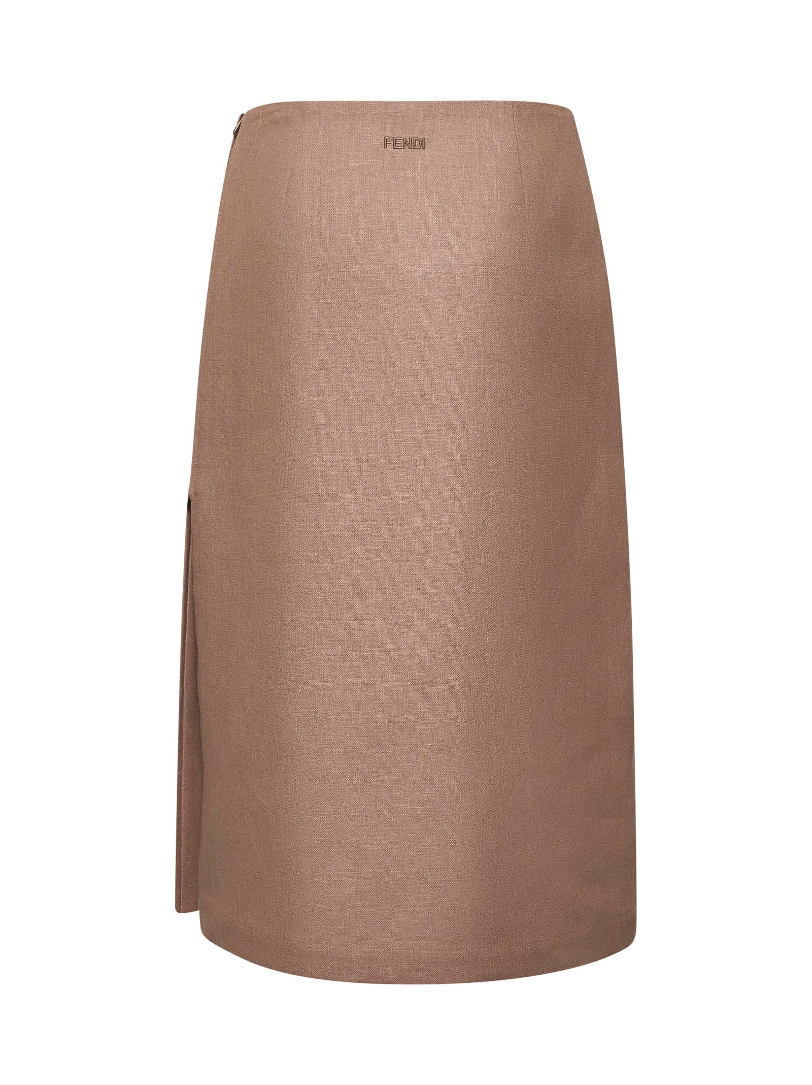 Beige Waxed Linen Midi Skirt sold by Lord & Taylor product image thumbnail 2